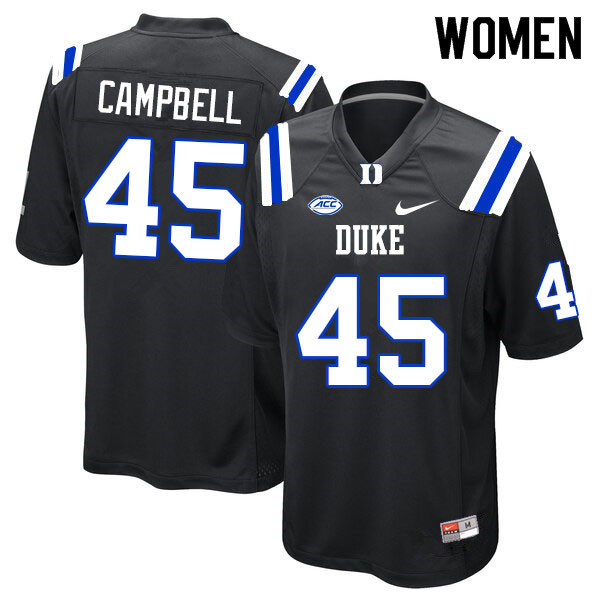 Women #45 Colby Campbell Duke Blue Devils College Football Jerseys Sale-Black